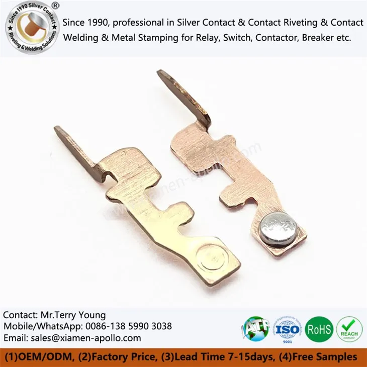 Χυτευμένες ηλεκτρικές επαφές με πριτσίνια