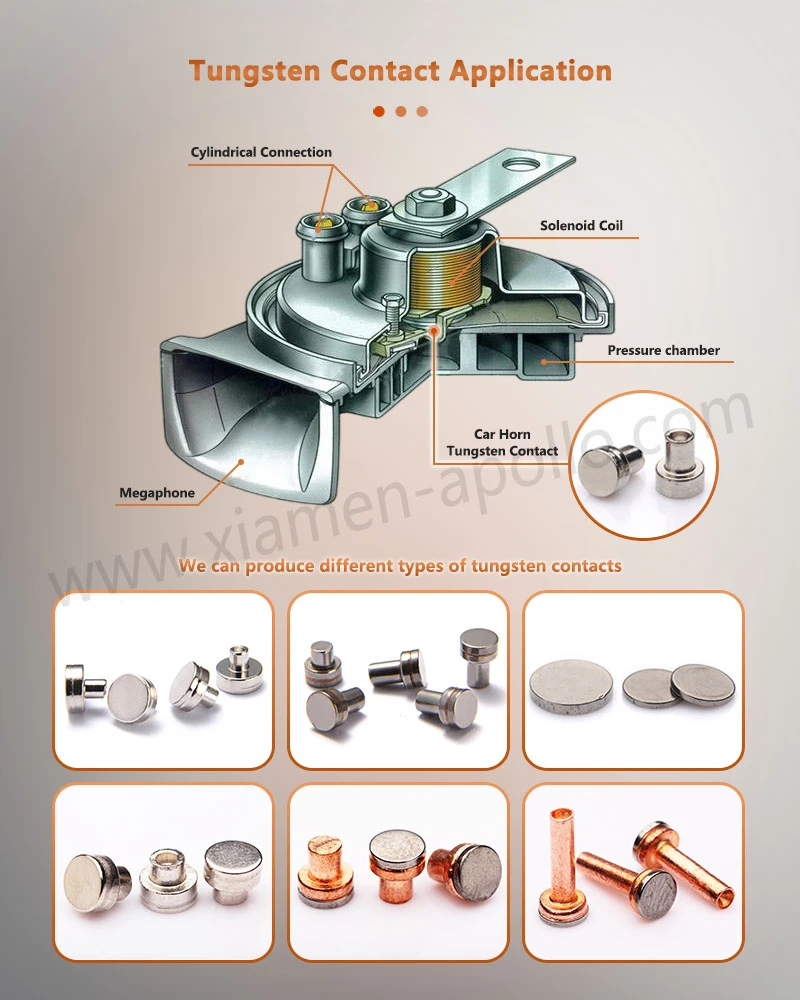 Electrical Tungsten Contact Rivets Application Electrical Tungsten Contact Rivets Application