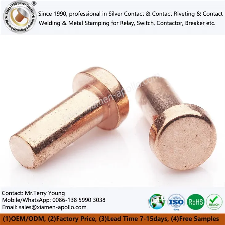 Καθαρές ηλεκτρικές επαφές χαλκού