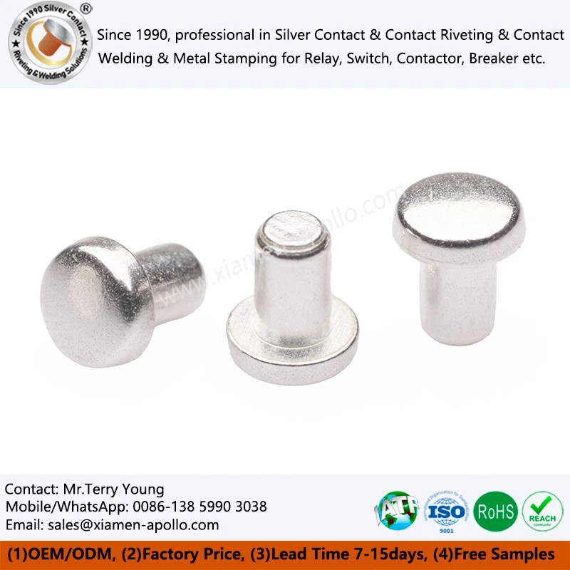 Solid Silver Contact Rivet (2)